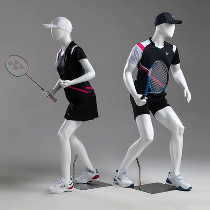 Jelimate High Quality Male Female Full Body Mannequin,Fiberglass Tennis Golf Playing Sport Mannequin,Window Display Clothing Dress Form Athletic Model