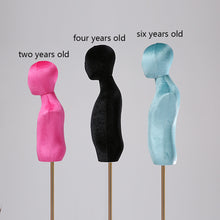 Load image into Gallery viewer, Jelimate Window Display Mannequin Torso Kid Dress Form,Colorful Velvet Dress Form Bust Model,Clothing Dress Form Baby Mannequin Dressmaker Dummy
