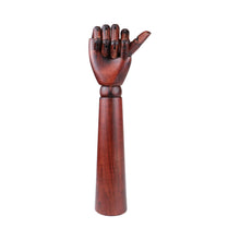 Load image into Gallery viewer, Jelimate Movable Wooden Hand Mannequin,High Quality Wood Mannequin Hand Display,Flexible Fingers Jewelry Display Props
