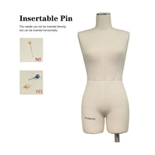 Load image into Gallery viewer, JMSIZE12 Half Scale Female Dress Form For Pattern Making,1/2 Scale Miniature Sewing Mannequin for Women,Mini Tailor Mannequin for Fashion Designer Fashion School Draping Mannequin
