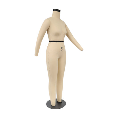 Jelimate US Size 6 Female Half Scale Dress Form For Sewing,Women Half Size Mannequin Full Body,1/2 scale Tailor Mannequin with Detachable Arms Dressmaker Dummy