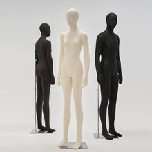 Lade das Bild in den Galerie-Viewer, Jelimate Female Male Full Body Sitting Standing Flexible Mannequin,Black Beige Fully Pinnable Soft Foam Dress Form,Jewelry Clothing Mannequin Body

