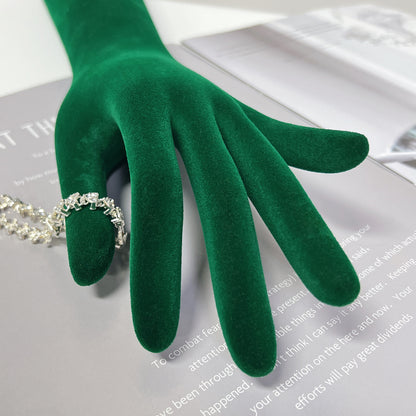 Jelimate Luxury Colorful Coating Velvet Mannequin Hand,Female Left Hand Model For Jewelry Display,Bag Sunglasses Ring Display Hand Dress Form Props