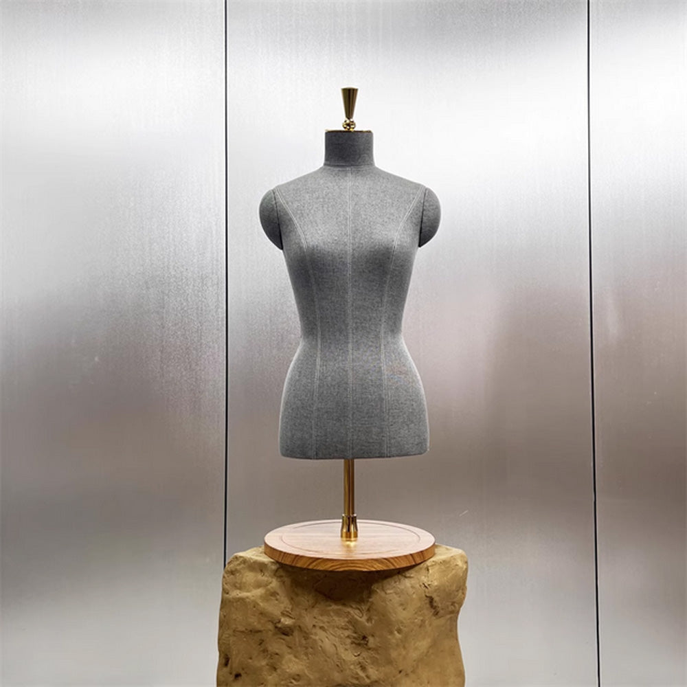 JELIMATE Luxury Clothing Store Female/Male Half Body Mannequin,Women/Men Dress Form Torso With Pant Shoe Rack,Tabletop Mannequin Torso With Wooden Base