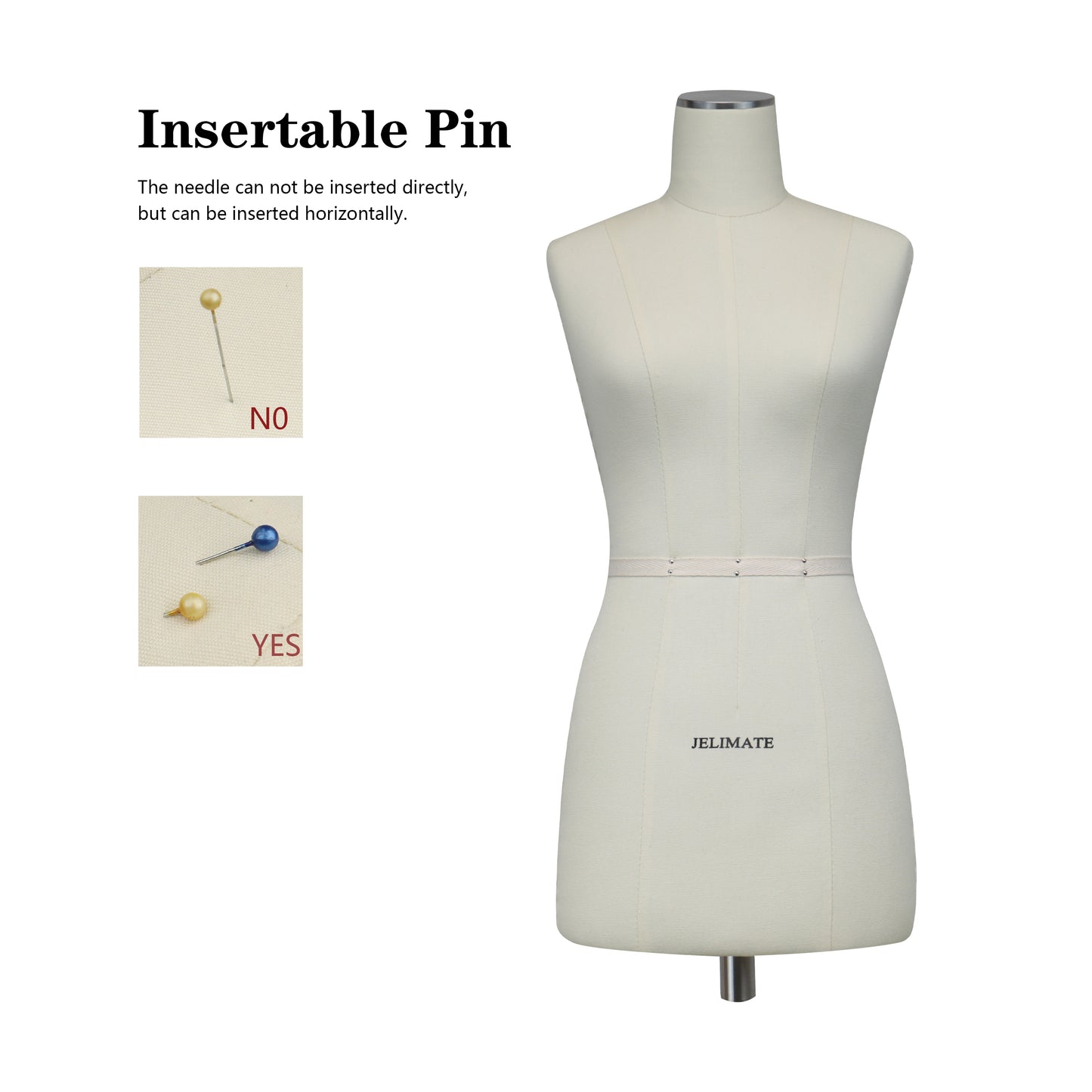 JM260 SIZE12 Half Scale Female Dress Form For Pattern Making,1/2 Scale Miniature Sewing Mannequin for Women,Mini Tailor Mannequin for Fashion Designer Fashion School Draping Mannequin
