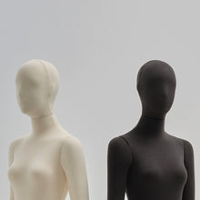 Load image into Gallery viewer, Jelimate Female Male Full Body Sitting Standing Flexible Mannequin,Black Beige Fully Pinnable Soft Foam Dress Form,Jewelry Clothing Mannequin Body
