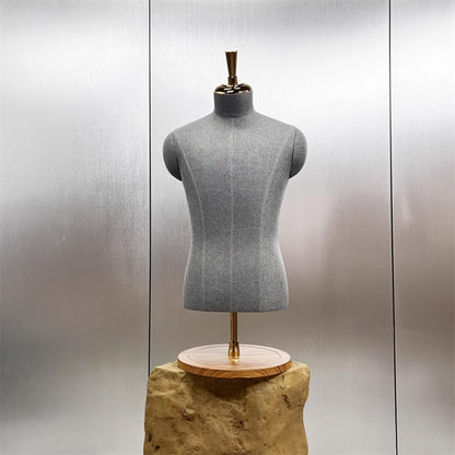 JELIMATE Luxury Clothing Store Female/Male Half Body Mannequin,Women/Men Dress Form Torso With Pant Shoe Rack,Tabletop Mannequin Torso With Wooden Base