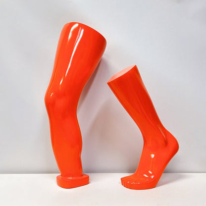 Jelimate Window Display Male Mannequin Hand,Knee,Arm And Foot Protector Props,Fiberglass Orange Sport Mannequin For Glove Shoe Sock Display,Male Torso Mannequin Fitness Model Men Dress Form