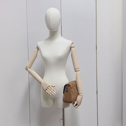 Maniquí de mujer de medio cuerpo de tamaño adulto de Jelimate, maniquí de exhibición de ropa, maniquí de torso, maniquí de mujer con cubierta de tela para escaparate