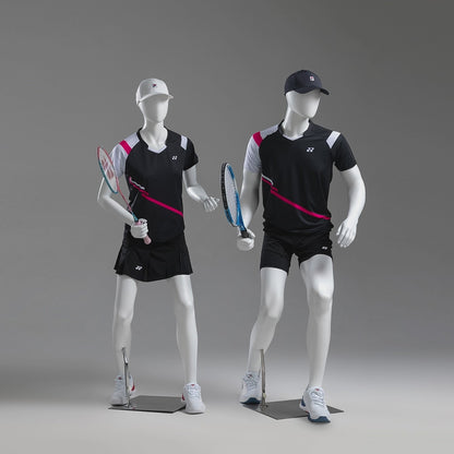 Jelimate High Quality Male Female Full Body Mannequin,Fiberglass Tennis Golf Playing Sport Mannequin,Window Display Clothing Dress Form Athletic Model