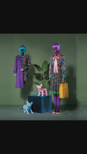 Load and play video in Gallery viewer, Jelimate Luxury Colorful Velvet Mannequin Torso,Female Mannequin Full Body Half Body Dress Form for Clothing Display Bust Model,Gold Arms Manikin Head For Wigs
