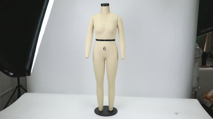 Jelimate US Size 6 Female Half Scale Dress Form For Sewing,Women Half Size Mannequin Full Body,1/2 scale Tailor Mannequin with Detachable Arms Dressmaker Dummy