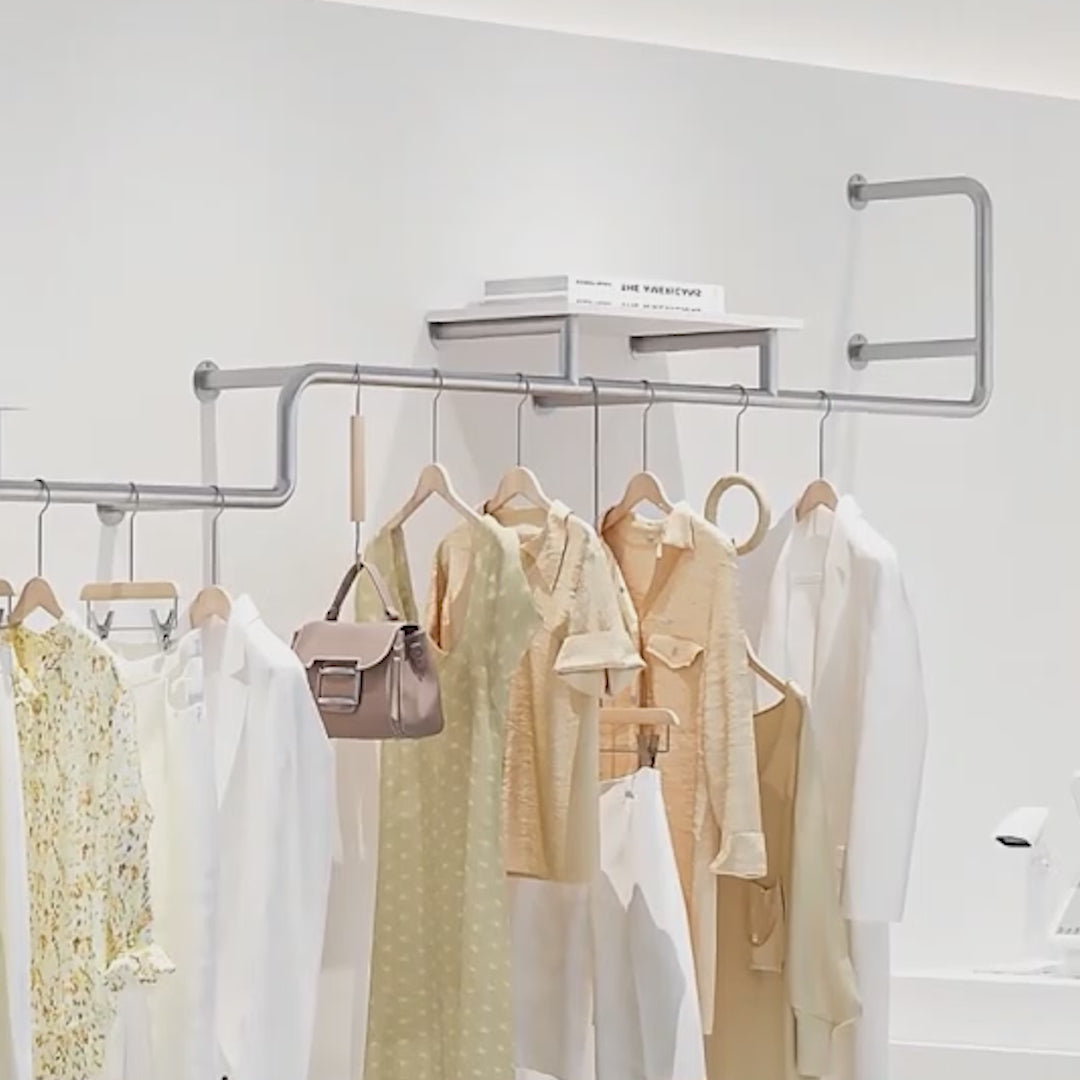 Silver discount clothes rail