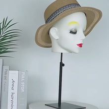 Load and play video in Gallery viewer, Jelimate Colorful Male Mannequin Head Form,Female Mannequin Head Dress Form,Wig Head Manikin Sunglasses Hat Display Head
