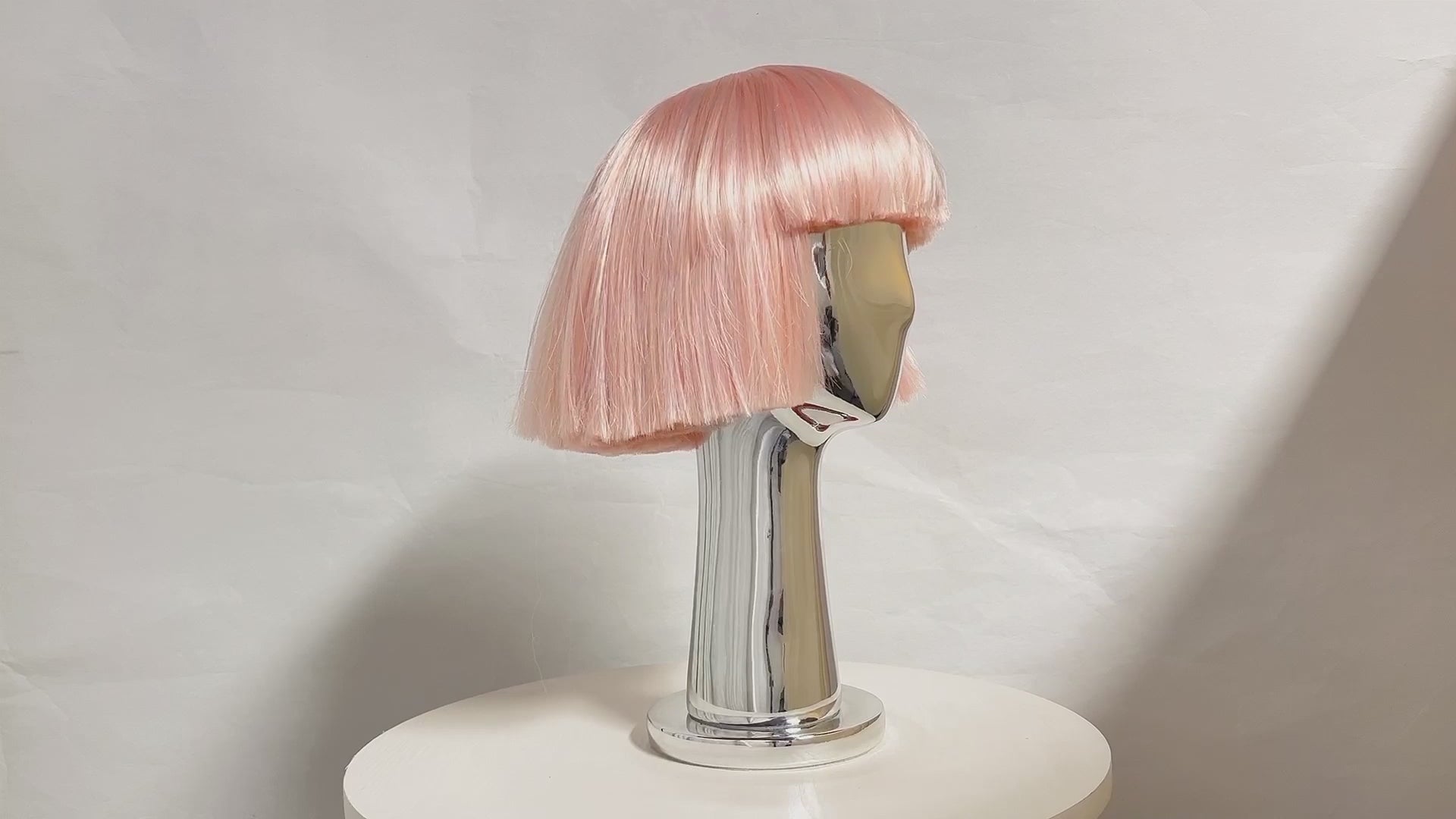 High End 40cm Silver Head Mannequin Chrome Plating Mannequin Head