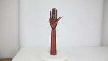 Load and play video in Gallery viewer, Jelimate Movable Wooden Hand Mannequin,High Quality Wood Mannequin Hand Display,Flexible Fingers Jewelry Display Props
