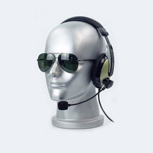 Load image into Gallery viewer, Silver Male Head Mannequin Stand Earphone Earplug Mask Helmet Sunglasses Holder Male Face Head Dress Form for Hat Fashion Wig Head Model
