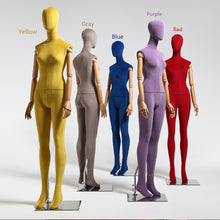 Load image into Gallery viewer, Jelimate Adult Female Mannequin Full Body Wooden Arms Colorful Velvet Mannequin Torso Wedding Dress Clothing Display Dress Form Stand Manikin
