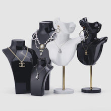 Load and play video in Gallery viewer, Jewelry Display Set Counter Jewellery Stand Display Bust Pendant Earring Necklace Bangle Bracelet Jewelry Holder Ring Display Hand
