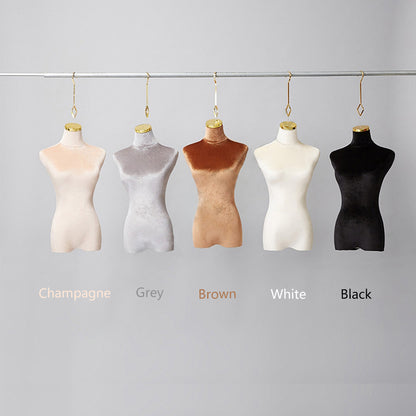 Headless Hanging Female Mannequin Torso Half Body Colored Velvet Mannequin Body Form Display Dress Form Wedding Dress Gown Clothing Store Display Model