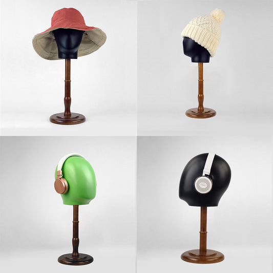 Manichino testa femminile maschile con supporto in legno testa opaca lucida forma parrucca parrucca testa manichino porta cappello accessori testa display