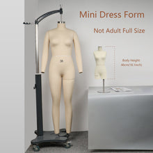 Load image into Gallery viewer, JMSIZE10 Half Scale Female Dress Form For Pattern Making,1/2 Scale Miniature Sewing Mannequin for Women,Mini Tailor Mannequin for Fashion Designer Fashion School Draping Mannequin
