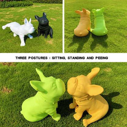 Jelimate Light Luxury Standing Posture Dog Decoration Ornaments Animal Statue Resin Crafts Dog Figurine Colorful Dog Sculpture For Home Study Hotel Living Room Console Hallway Desktop Office Decoration