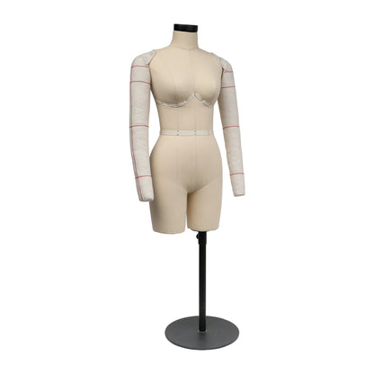 JELIMATE Female Half Scale Dress Form With Leg,Mini Sewing Lingerie and Corsets Mannequin For Sewing,Half Size Miniature Underwear Bust Form for Tailor,Not Adult Size Half Size Scale Form Size 34B