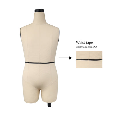 Jelimate Male Half Scale Dress Form For Sewing,Mini Tailor Mannequin for Fashion Designer Pattern Making,Miniature Men Sewing Mannequin for Fashion School Draping Mannequin