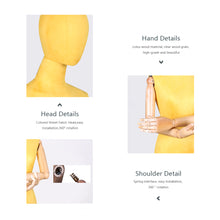 Load image into Gallery viewer, Half Body Female Colored Velvet Mannequin Torso Fashion Lady Upper Body Display Dress Form Torso Wooden Mannequin Hand Clothing Display Model Props
