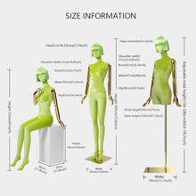 Load image into Gallery viewer, Luxury Half Full Body Female Display Dress Form Mannequin Fashion Lady Colored Velvet Mannequin Torso Model Gold Silver Plate Hand Manikin Head For Wigs Hat Holder
