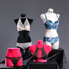 Lade das Bild in den Galerie-Viewer, Jelimate Boutique Underwear Mannequin Torso Female,Colorful Velvet Dress Form,Women Bikini Bra Trouser Pant Hip Bust Form for Lingerie Store Display
