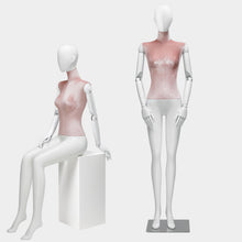 Load image into Gallery viewer, Jelimate Matte White Female Mannequin Full Body,Colorful Velvet Mannequin Torso With White Head Wooden Hand,Wedding Dress Clothing Display Dress Form

