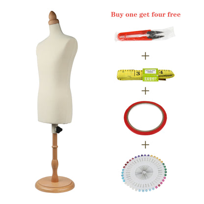 Jelimate Full Pinnable Half Scale Male Dress Form For Pattern Making,1/2 Or 1/3 Or 1/4 Scale Miniature Sewing Mannequin for Men,Mini Tailor Mannequin for Fashion Designer Fashion School