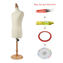 Load image into Gallery viewer, Jelimate Full Pinnable Half Scale Male Dress Form For Pattern Making,1/2 Or 1/3 Or 1/4 Scale Miniature Sewing Mannequin for Men,Mini Tailor Mannequin for Fashion Designer Fashion School

