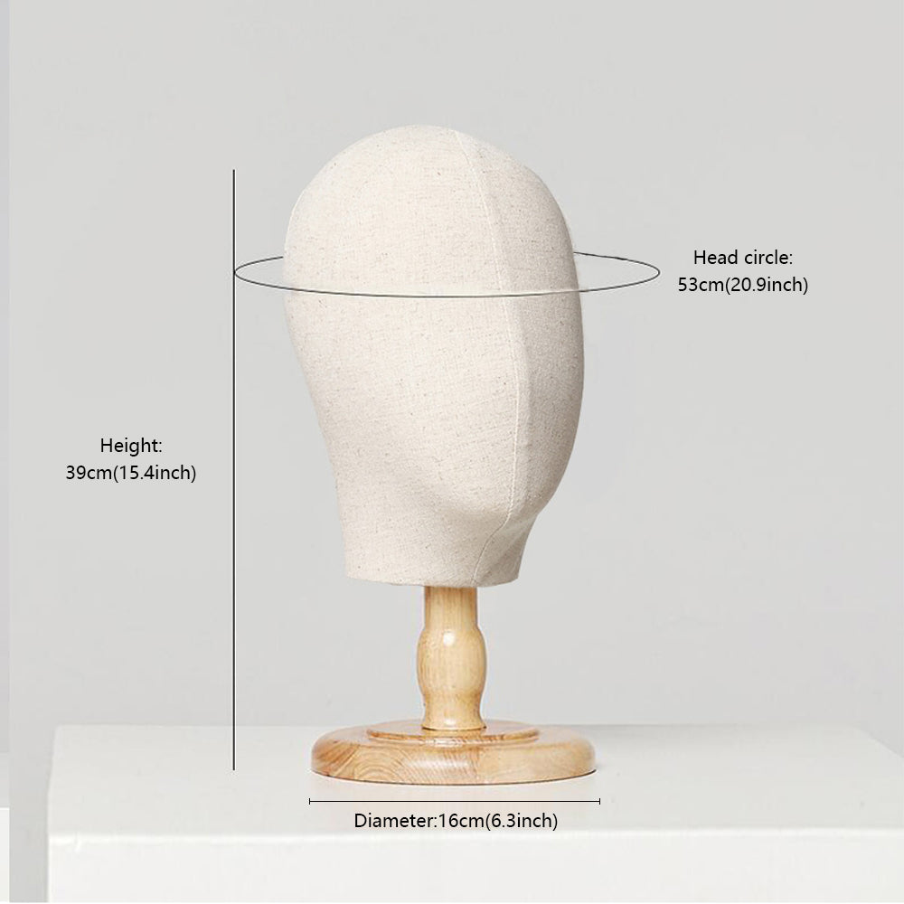 Testa di manichino in tessuto completamente fissabile con supporto per parrucca, testa di manichino, testa di manichino, testa di manichino per capelli, forma di vestito