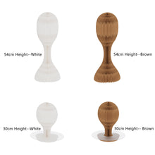 Load image into Gallery viewer, Female Male Kraft Paper Head Mannequin Vintage Hat Display Mannequin Head Hair Scarf Headband Wig Display Head Display Rack
