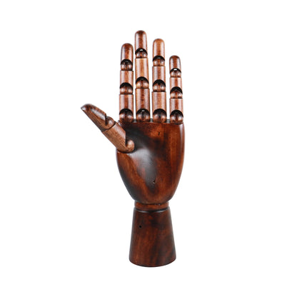 Jelimate Vintage Red Wooden Mannequin Hand Form,Shop Decoration Hand Dress Form,Sunglasses Hat Glove Jewelry Display Hand Model