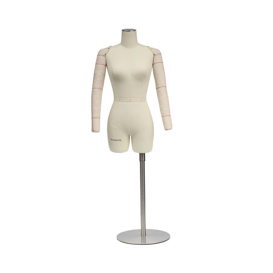JMSIZE10 Forma di abito femminile in mezza scala per modellistica, manichino da cucito in miniatura in scala 1/2 per donna, mini manichino da sarto per stilista manichino drappeggiato per scuola di moda