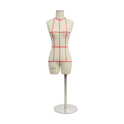 JMSIZE8 Half Scale Female Dress Form For Pattern Making,1/2 Scale Miniature Sewing Mannequin for Women,Mini Tailor Mannequin for Fashion Designer Fashion School Draping Mannequin