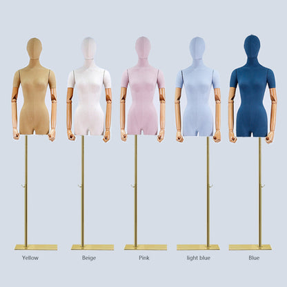 Jelimate High End Wedding Dress Mannequin Torso Female Colorful Linen Dress Form Torso Clothing Store Window Display Mannequin Upper Body Women Model