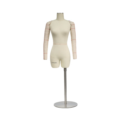 JMSIZE8 Half Scale Female Dress Form For Pattern Making,1/2 Scale Miniature Sewing Mannequin for Women,Mini Tailor Mannequin for Fashion Designer Fashion School Draping Mannequin