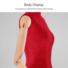 Load image into Gallery viewer, Luxury Half Body Female Display Dress Form Mannequin,Upper Body Velvet Mannequin Torso,Mannequin Head For Wigs,Clothing Display Model Props
