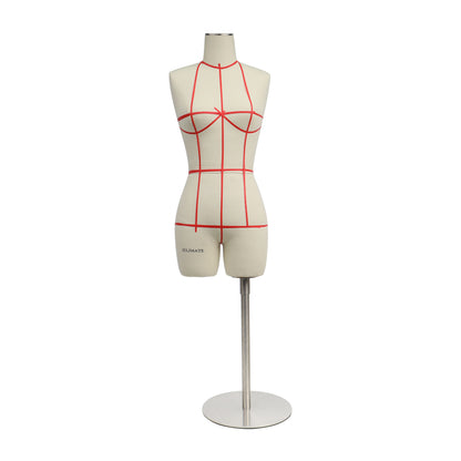 JMSIZE10 Half Scale Female Dress Form For Pattern Making,1/2 Scale Miniature Sewing Mannequin for Women,Mini Tailor Mannequin for Fashion Designer Fashion School Draping Mannequin