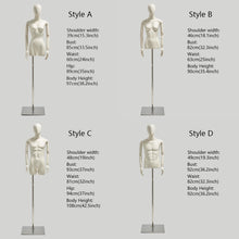 Load image into Gallery viewer, Jelimate Half Body Male Female Display Mannequin Dress Form,Ivory White Bust Mannequin Torso Display Dummy,Store Window Women Men Clothing Display Model
