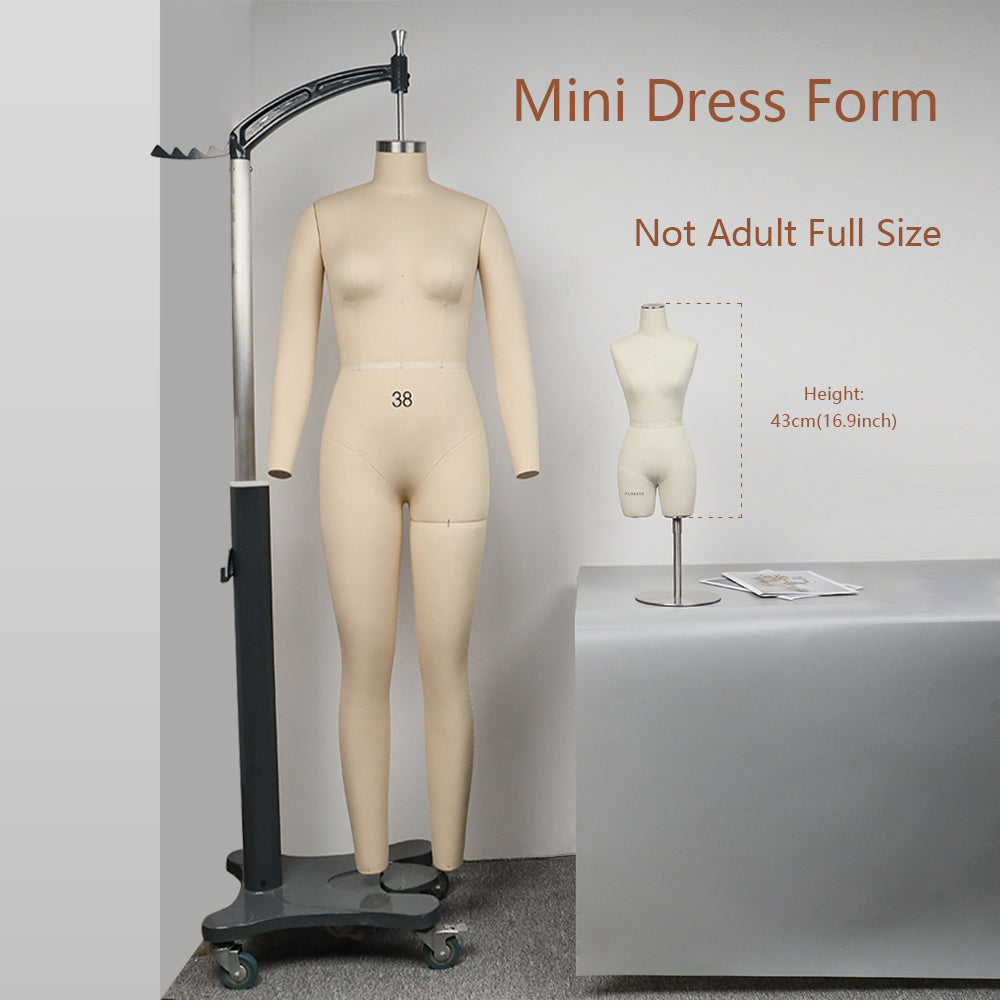 Size 4 Female Half Scale Dress Form Tailor Mannequin Sewing