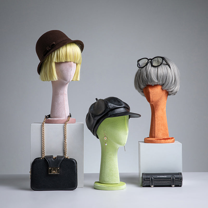 Head Female Model Mannequin Holder Wig Heads Manikin Makeup Hat Display Hair Styling Doll Headpiece, Size: 38 cm