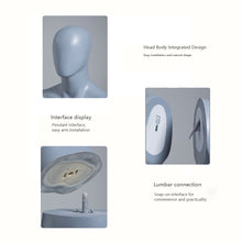 Load image into Gallery viewer, Full Body Black Grey Male Female Mannequin Torso Muscle Women Men Dress Form Torso Fiberglass Standing Running Posture Display Dress Form Sport Mannequin Form Athletic Model Props
