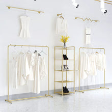 Load image into Gallery viewer, Jelimate Fashion Black White Silver Gold Clothing Rack,180CM Metal Hanging Clothes Hanger,Women Kid Men Clothing Shop Shelf,Display Clothing Rack
