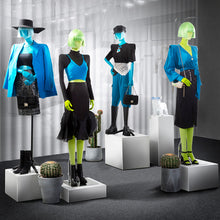 Load image into Gallery viewer, Jelimate Luxury Adult Female Dress Form Mannequin Full Body,Colorful Velvet Mannequin Torso with Wooden Arms,Clothing Display Model Wig Head Display Dummy
